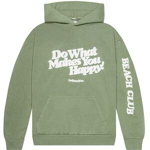 The Beach Club Happy Hoodie, Sage Green, Large